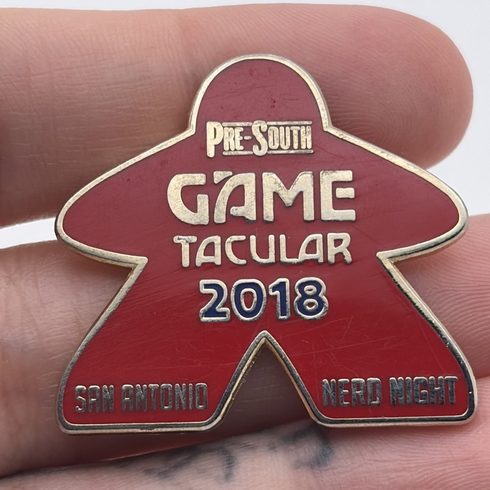 Pre-South Game Tacular 2018 San Antonio Nerd Night Lapel Hat Pin